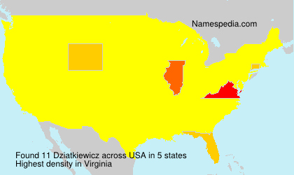 Surname Dziatkiewicz in USA Surname Dziatkiewicz in USA