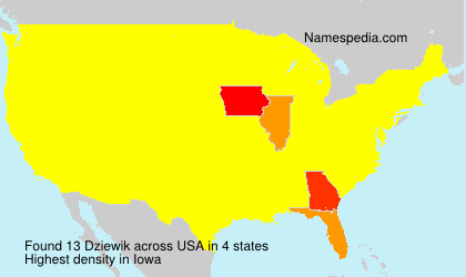 Surname Dziewik in USA Surname Dziewik in USA
