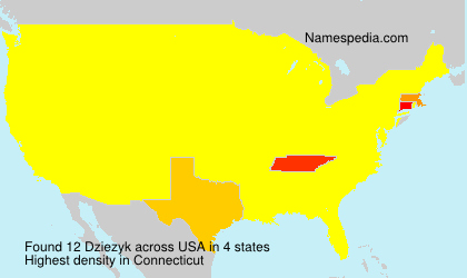 Surname Dziezyk in USA Surname Dziezyk in USA