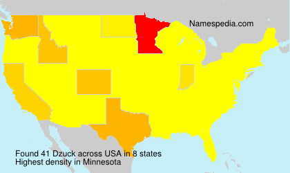 Surname Dzuck in USA Surname Dzuck in USA