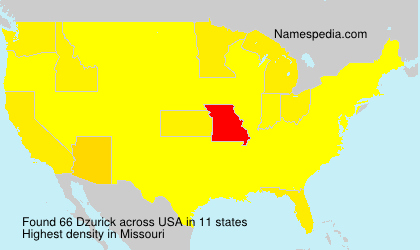 Surname Dzurick in USA Surname Dzurick in USA