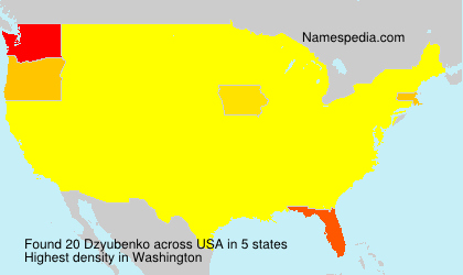 Surname Dzyubenko in USA Surname Dzyubenko in USA
