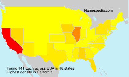 Surname Each in USA Surname Each in USA