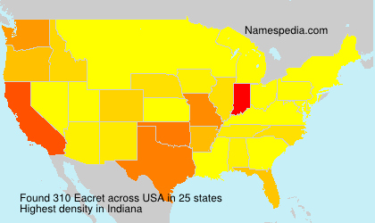 Surname Eacret in USA Surname Eacret in USA