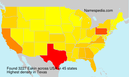 Surname Eakin in USA Surname Eakin in USA