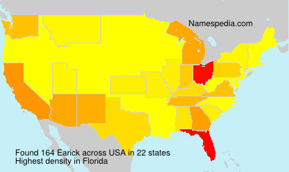 Surname Earick in USA Surname Earick in USA