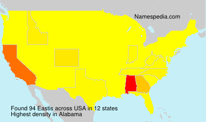Surname Eastis in USA Surname Eastis in USA