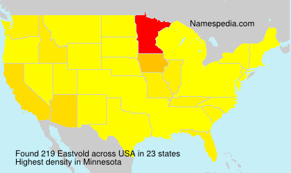 Surname Eastvold in USA Surname Eastvold in USA