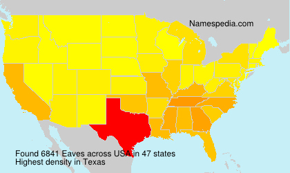 Surname Eaves in USA