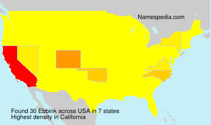 Surname Ebbink in USA Surname Ebbink in USA