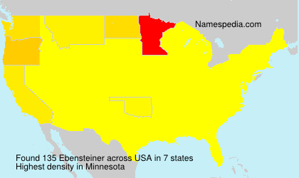Surname Ebensteiner in USA Surname Ebensteiner in USA