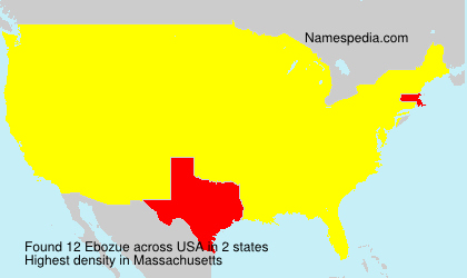 Surname Ebozue in USA