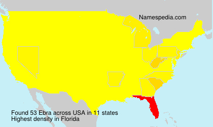 Surname Ebra in USA Surname Ebra in USA