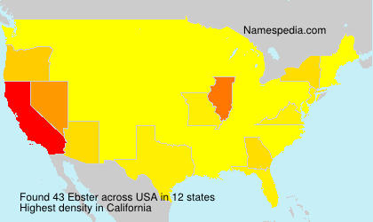 Surname Ebster in USA Surname Ebster in USA