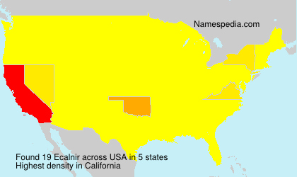 Surname Ecalnir in USA Surname Ecalnir in USA