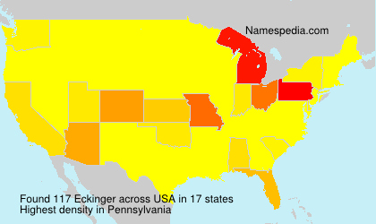 Surname Eckinger in USA Surname Eckinger in USA