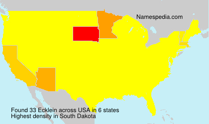 Surname Ecklein in USA Surname Ecklein in USA