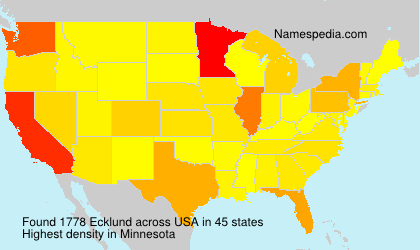 Surname Ecklund in USA Surname Ecklund in USA