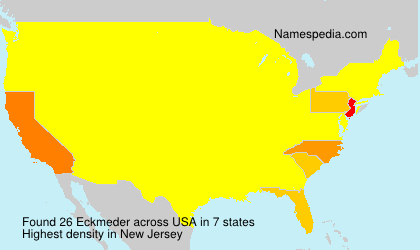 Surname Eckmeder in USA Surname Eckmeder in USA