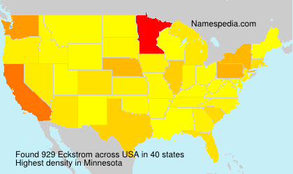 Surname Eckstrom in USA Surname Eckstrom in USA