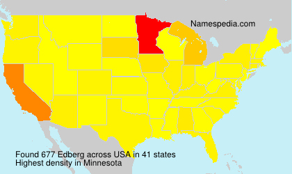 Surname Edberg in USA Surname Edberg in USA