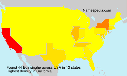 Surname Edirisinghe in USA Surname Edirisinghe in USA