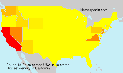 Surname Ediss in USA Surname Ediss in USA
