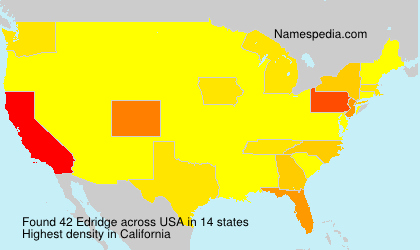 Surname Edridge in USA