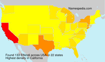 Surname Effendi in USA Surname Effendi in USA