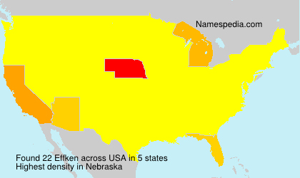 Surname Effken in USA