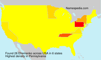 Surname Efremenko in USA Surname Efremenko in USA