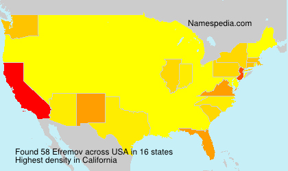 Surname Efremov in USA Surname Efremov in USA