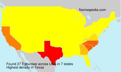 Surname Egbuniwe in USA Surname Egbuniwe in USA