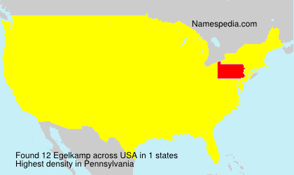 Surname Egelkamp in USA