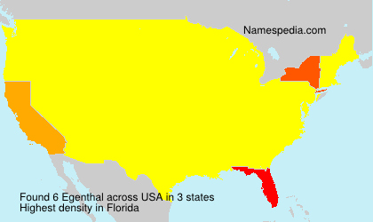 Surname Egenthal in USA Surname Egenthal in USA