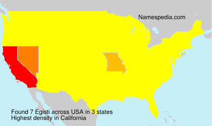 Surname Egisti in USA Surname Egisti in USA