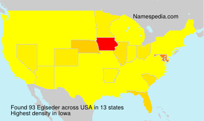 Surname Eglseder in USA Surname Eglseder in USA