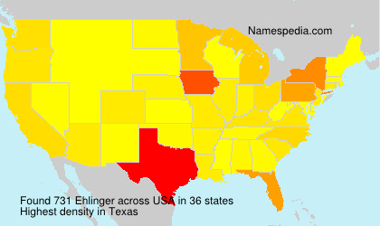 Surname Ehlinger in USA Surname Ehlinger in USA