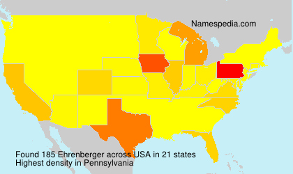Surname Ehrenberger in USA Surname Ehrenberger in USA