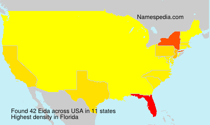 Surname Eida in USA Surname Eida in USA