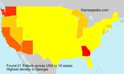 Surname Eidsvik in USA Surname Eidsvik in USA