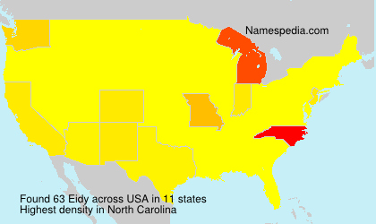 Surname Eidy in USA Surname Eidy in USA