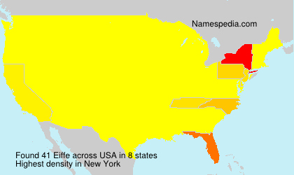 Surname Eiffe in USA Surname Eiffe in USA