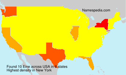 Surname Eine in USA Surname Eine in USA