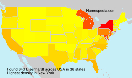 Surname Eisenhardt in USA