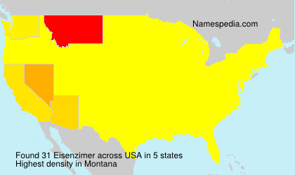 Surname Eisenzimer in USA Surname Eisenzimer in USA
