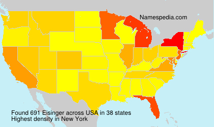 Surname Eisinger in USA Surname Eisinger in USA