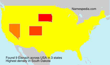 Surname Eisnach in USA