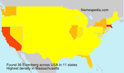 Surname Eizenberg in USA Surname Eizenberg in USA