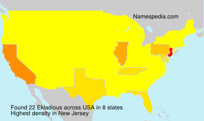 Surname Ekladious in USA Surname Ekladious in USA